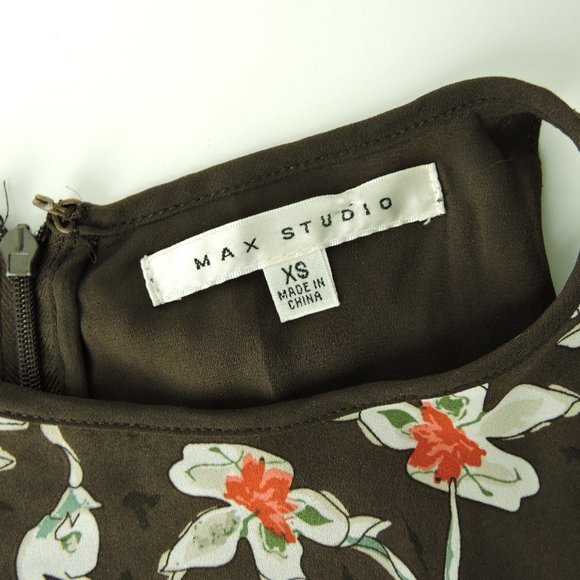 MAX STUDIO floral Sleeveless Layered Split Back Swing Tank blouse - Picture 7 of 9